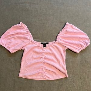 Forever 21 lavender puff sleeve top - size small - gently used.